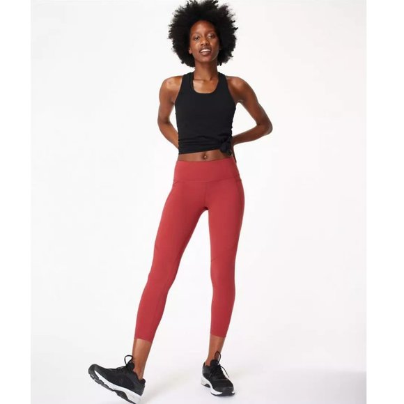 SWEATY BETTY Power 7/8 Leggings in Renaissance Red - Picture 2 of 16